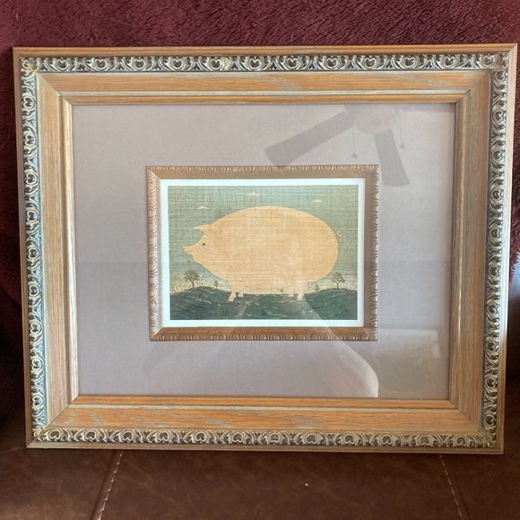 warren Kimble pig painting - Picture 3 of 3